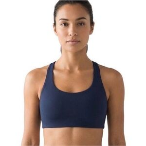 Girlfriend Collective Simone Navy Sports Bra Wireless Support Size XXXL
